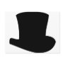 black top hat circus magician post card