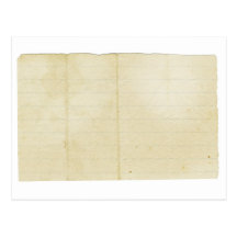 Black Torn Piece of Notebook Paper Postcard