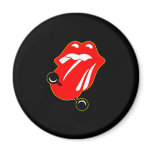 Black Tounge Piercing1 Refrigerator Magnets