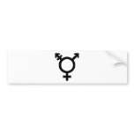 Black Transgender Symbol Bumper Stickers