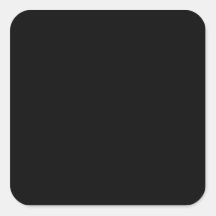 Black Trend Color Customized Template Blank Square Sticker