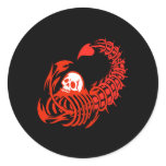 Black Tribal Scorpion Red stickers