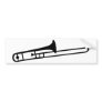 black trombone instrument icon bumper sticker