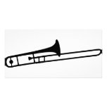 black trombone instrument icon photo cards