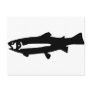 black trout fish post cards