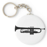 black trumpet icon keychains