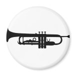 black trumpet icon magnets