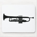 black trumpet icon mouse mats