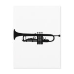 black trumpet icon postcards