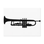 black trumpet icon post card