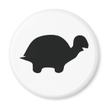 black turtle icon fridge magnet