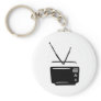 black tv television icon key chains