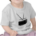 black tv television icon tshirt