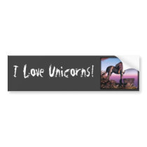 Black Unicorn Bumper Stickers