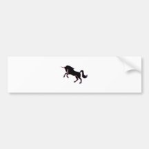 Black Unicorn Bumper Stickers
