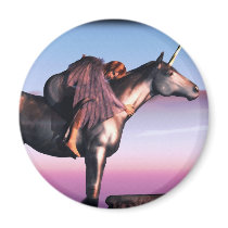 Black Unicorn Fridge Magnets