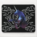 Black unicorn over Tattoo mousepad