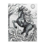 Black Unicorn Postcard