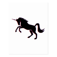 Black Unicorn Postcard
