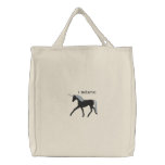 Black Unicorn with Purple Customisable Design embroidered bags