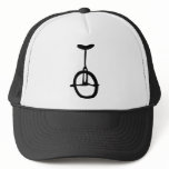 black unicycle icon mesh hat