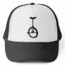black unicycle icon mesh hat
