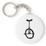 black unicycle icon keychains