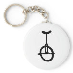 black unicycle icon keychains