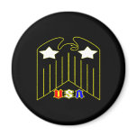 Black USA Eagle magnets
