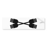 black usb icon bumper stickers
