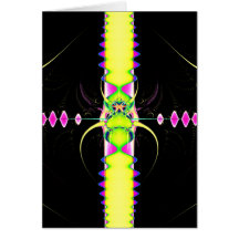 Black Velvet Gift Wrap Fractal Greeting Card