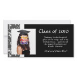 Black Vines Graduation Thank You or Announcement photo cards