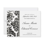 Black Vintage Damask Lace Save the Date