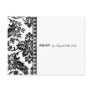 Black Vintage Damask Lace Wedding RSVP