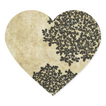 Black Vintage Floral Envelope Seal Stickers