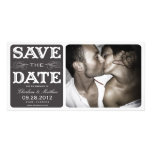BLACK VINTAGE  | SAVE THE DATE ANNOUNCEMENT PERSONALIZED PHOTO CARD