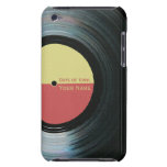 Black Vinyl Record Effect Red Yellow Label iPod