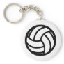 black Volleyball Icon Key Chain