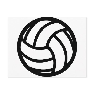 black Volleyball Icon Postcard by Tomaniac