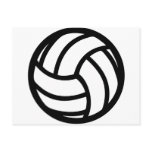 black Volleyball Icon postcards