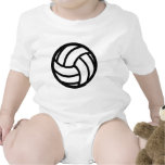 black Volleyball Icon T Shirts