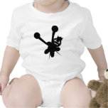 black voodoo doll needles torture baby bodysuit