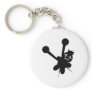 black voodoo doll needles torture key chain