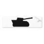 black war tank icon bumper sticker
