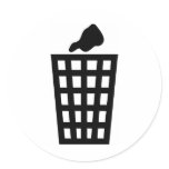 Black Waste Bin Stickers