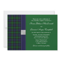Black Watch Tartan Wedding Invitation