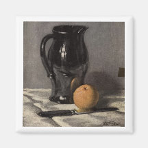 Black Water Pitcher Fridge Magnets
