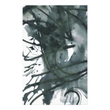 Black Watercolor Ink Stationery Design