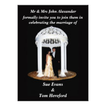 Black Wedding formal invitation