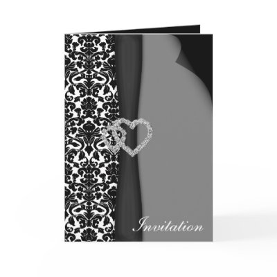 Black wedding Invitations by blessedwedding